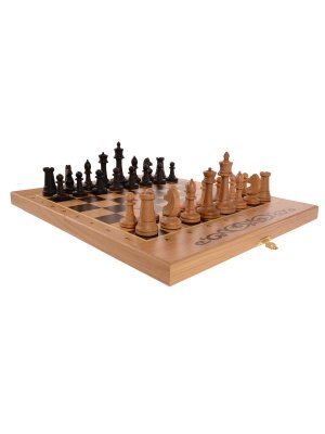 Шахматы, нарды, шашки 3в1, 40мм, ДУБ с фигурами